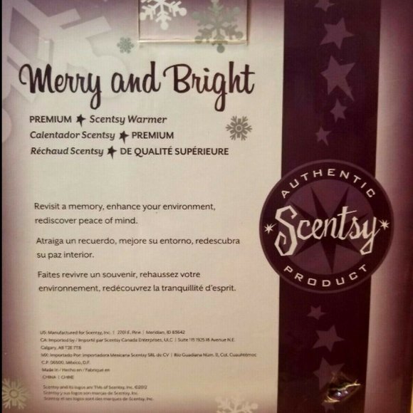 Scentsy Merry and Bright Wax Warmer, Christmas, Full Size, Retired Original Box - Picture 7 of 8